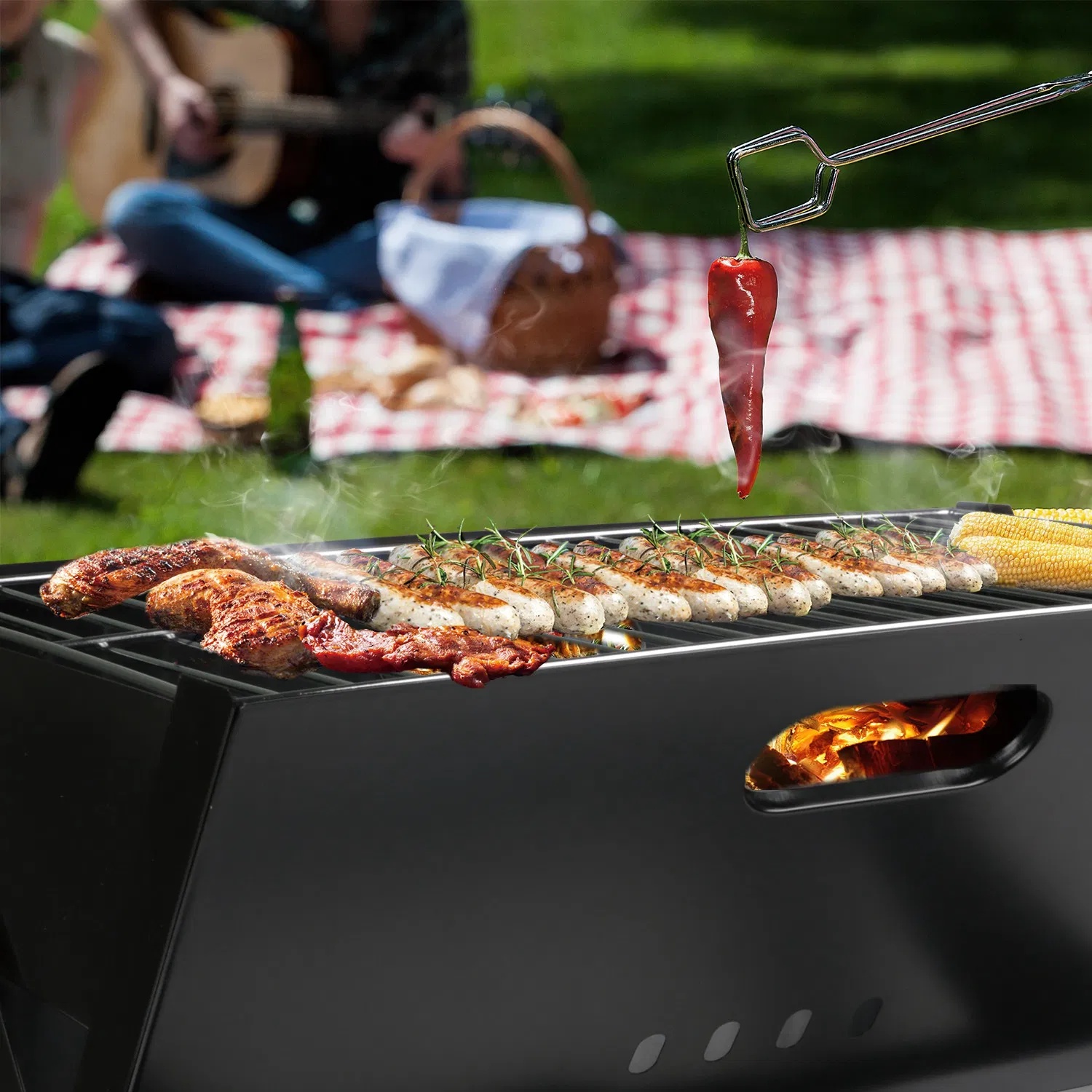 Foldable Portable BBQ Grill — Heavy‑Duty Steel, Travel‑Ready Outdoor Cooker - Image 6