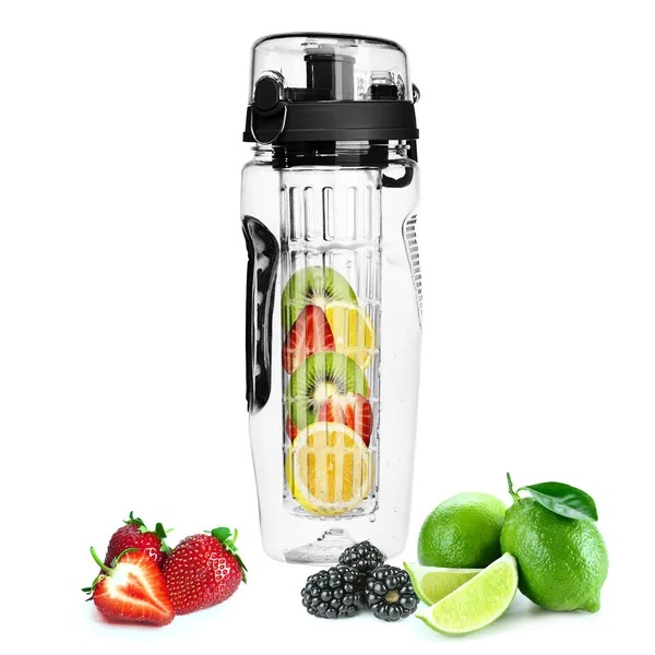 32oz Fruit Infuser Water Bottle — Leak‑Proof, BPA‑Free, Travel Hydration