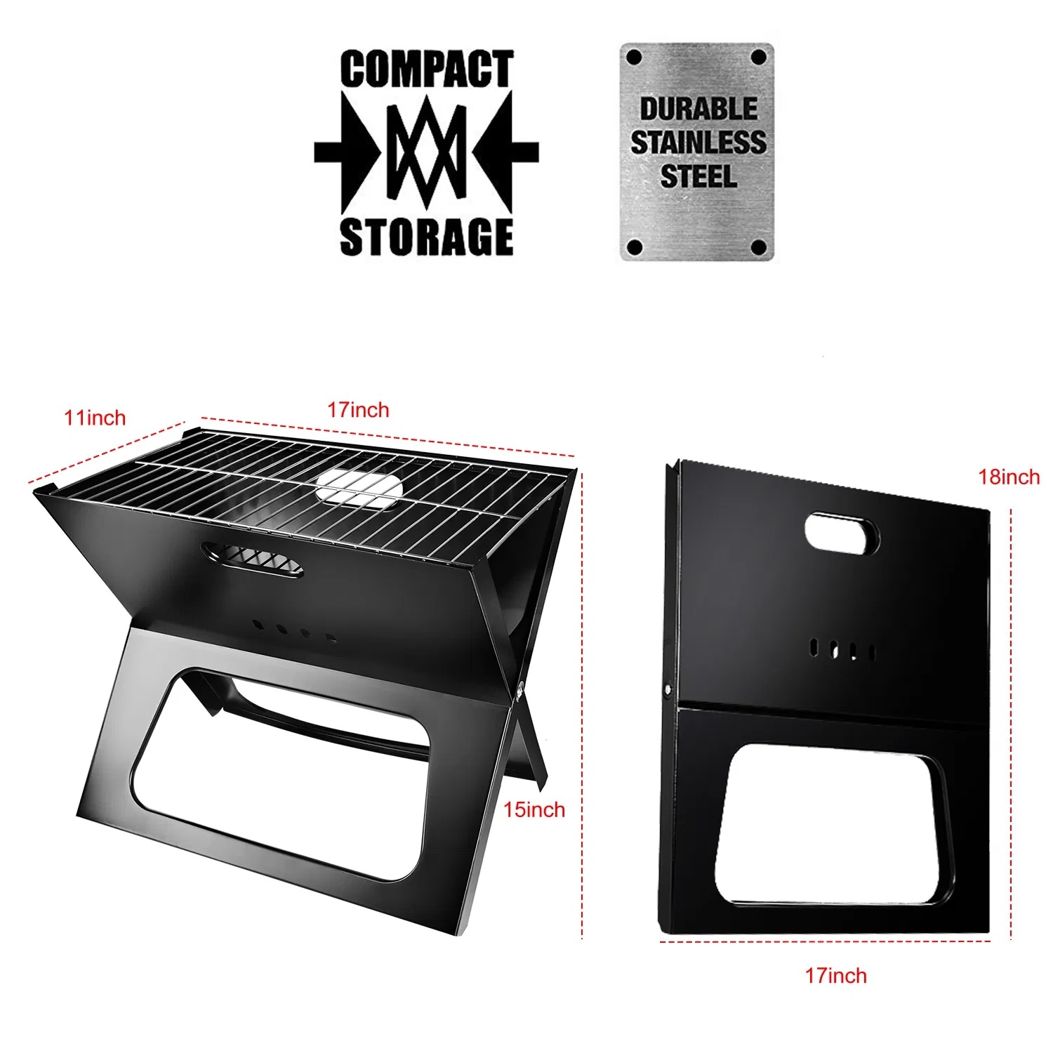 Foldable Portable BBQ Grill — Heavy‑Duty Steel, Travel‑Ready Outdoor Cooker - Image 7