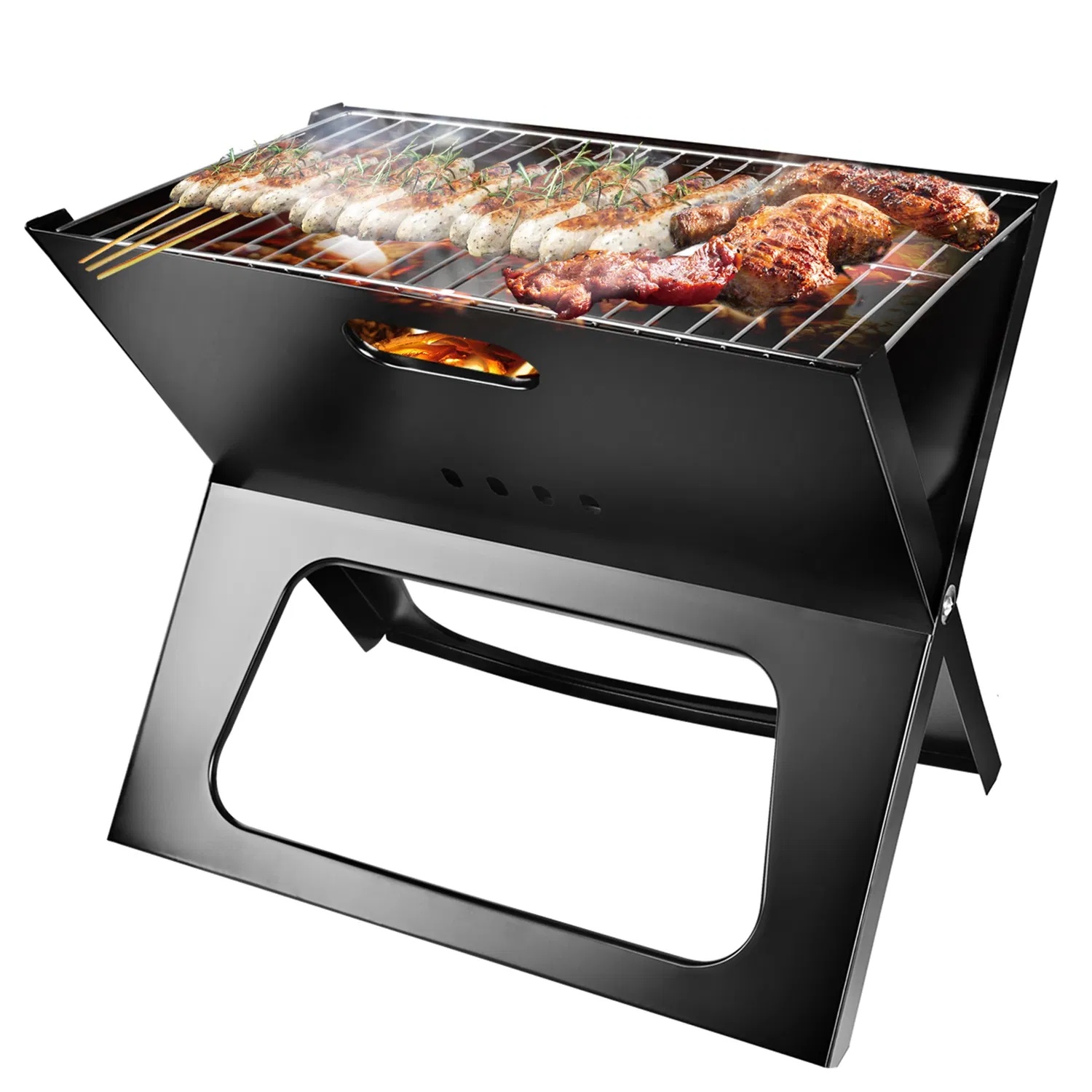Foldable Portable BBQ Grill — Heavy‑Duty Steel, Travel‑Ready Outdoor Cooker - Image 4