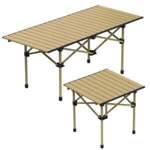 Carbon‑Steel Folding Camping Table — Lightweight Roll‑Up Design (S/L Sizes)