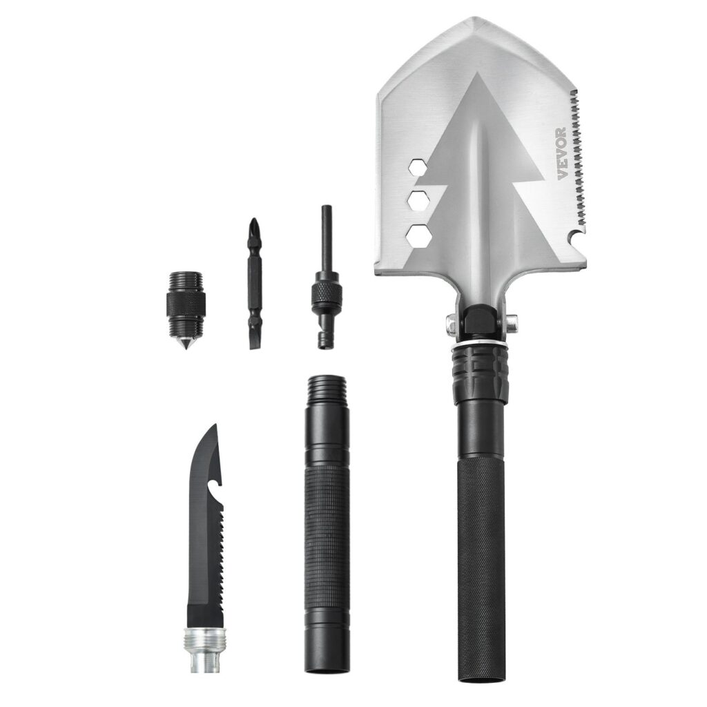 8‑in‑1 Survival Shovel — Folding Multitool, Military‑Grade, Compact